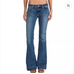 J Brand Lovestory Low Rise Flared Jeans Size 30